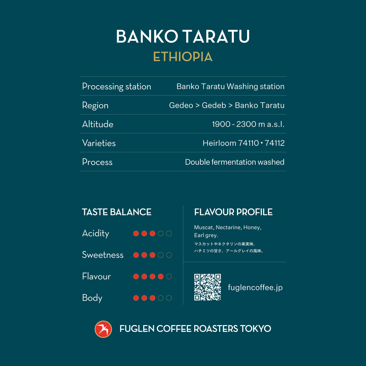 【NEW】DRIP BAG / BANKO TARATU, ETHIOPIA